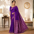 Royal Amethyst Zari Woven Saree