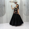 Black Embellished Lehenga Set