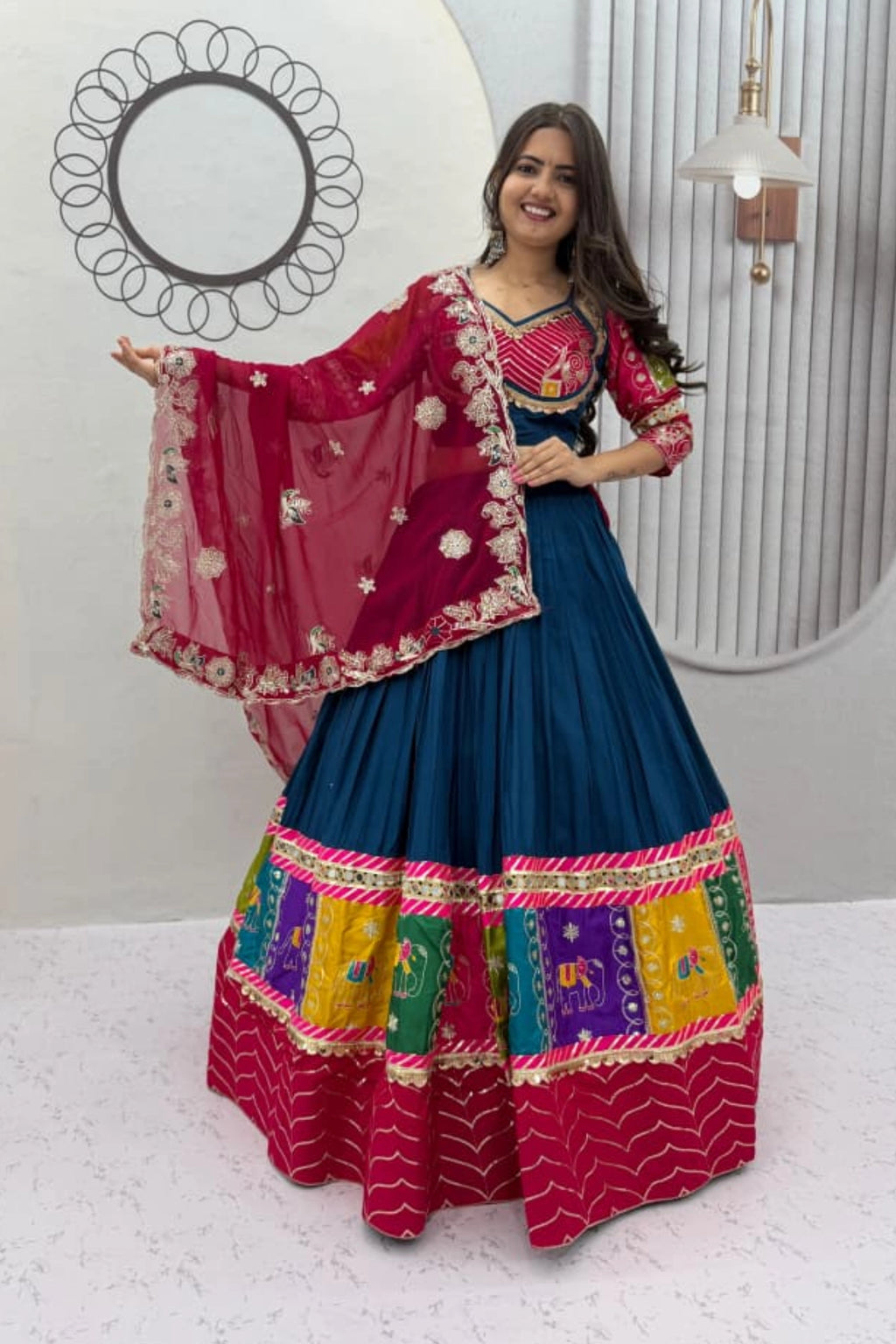 Midnight Garba Lehenga Set