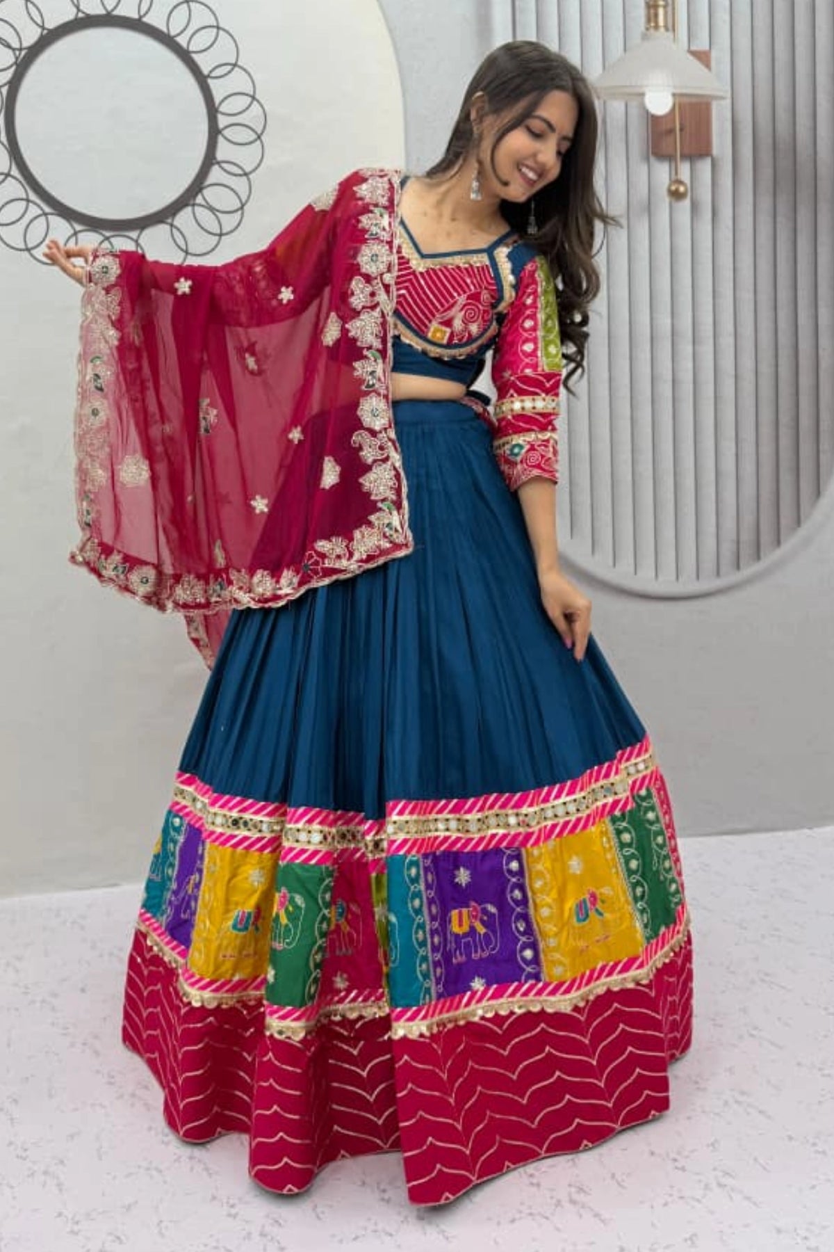 Midnight Garba Lehenga Set