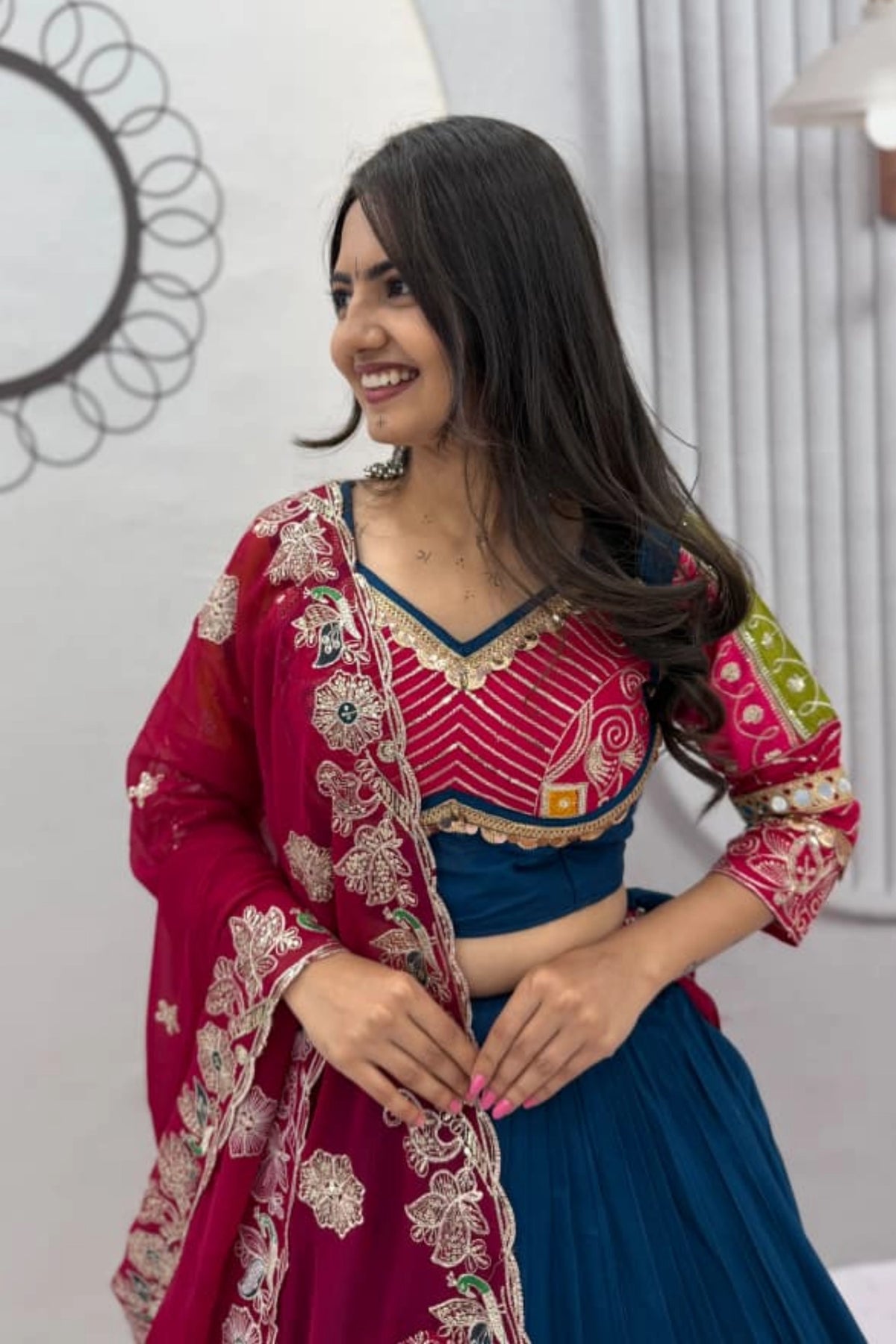 Midnight Garba Lehenga Set