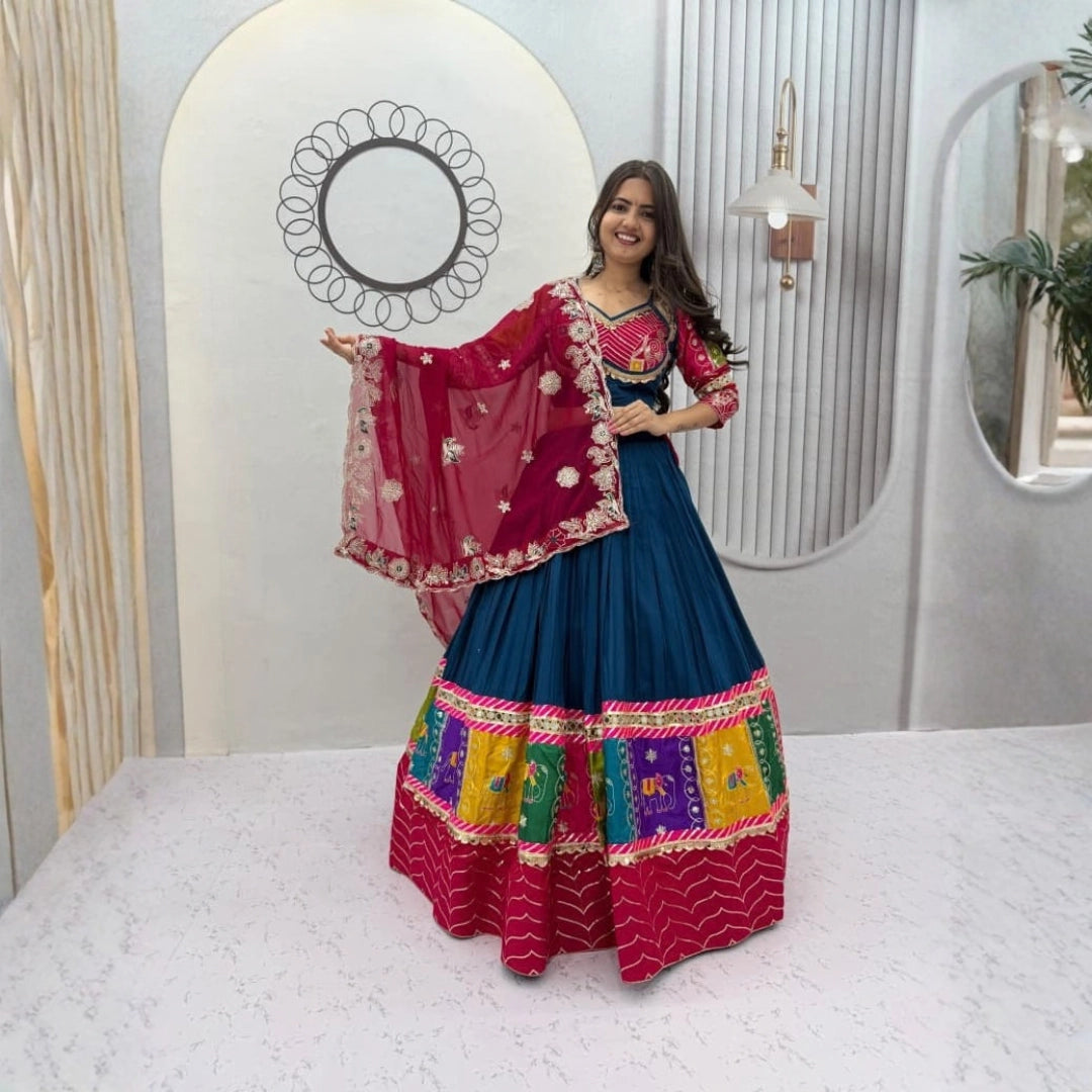 Midnight Garba Lehenga Set
