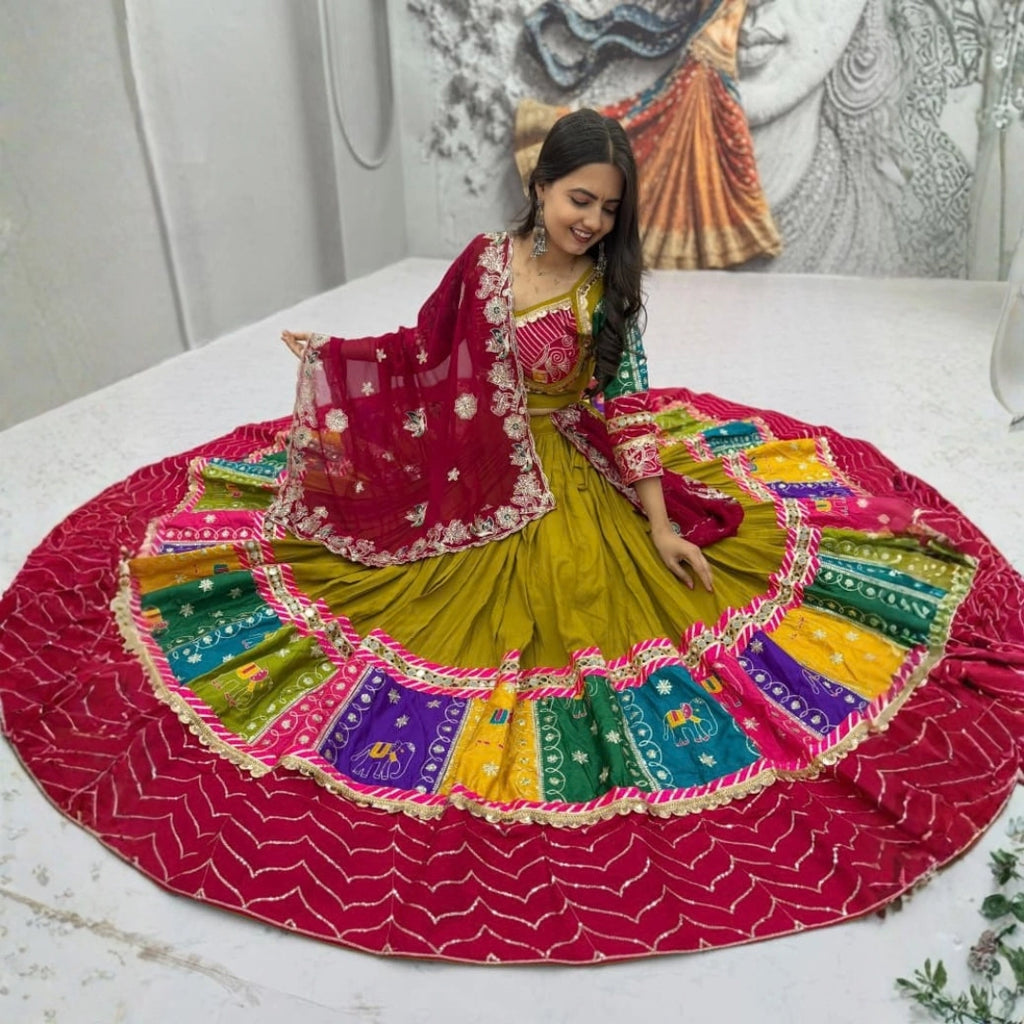 Marigold Garba Lehenga Set