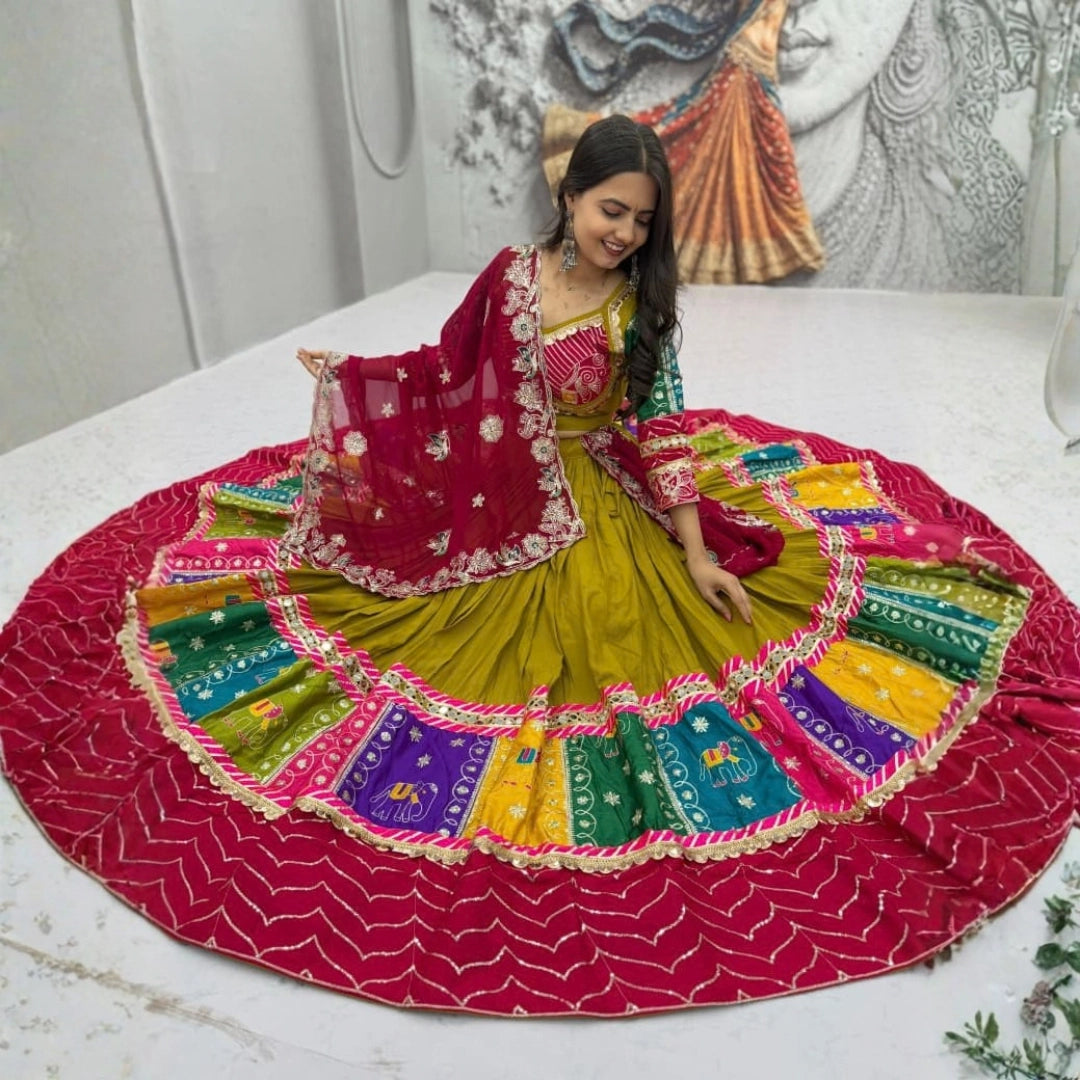 Marigold Garba Lehenga Set