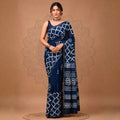 Indigo Heritage Print Saree