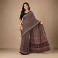 Black Ajrakh Heritage Saree