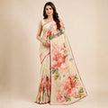 Peach Garden Ivory Saree.