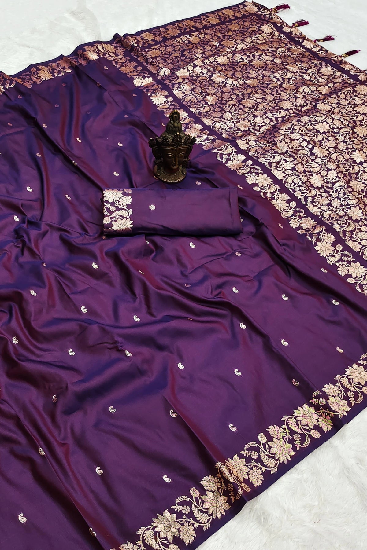 Imperial Purple Zari Saree