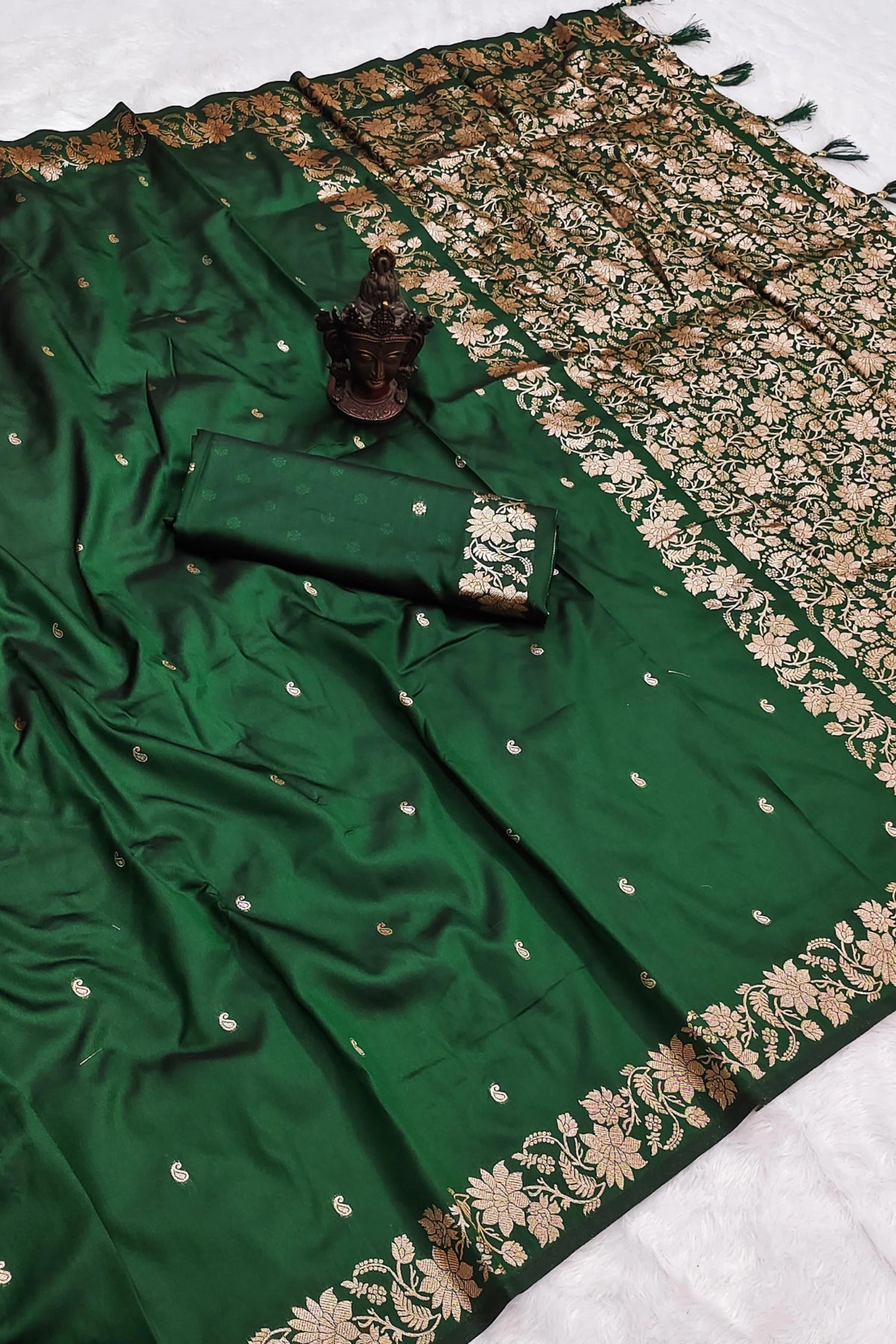 Emerald Heritage Zari Saree