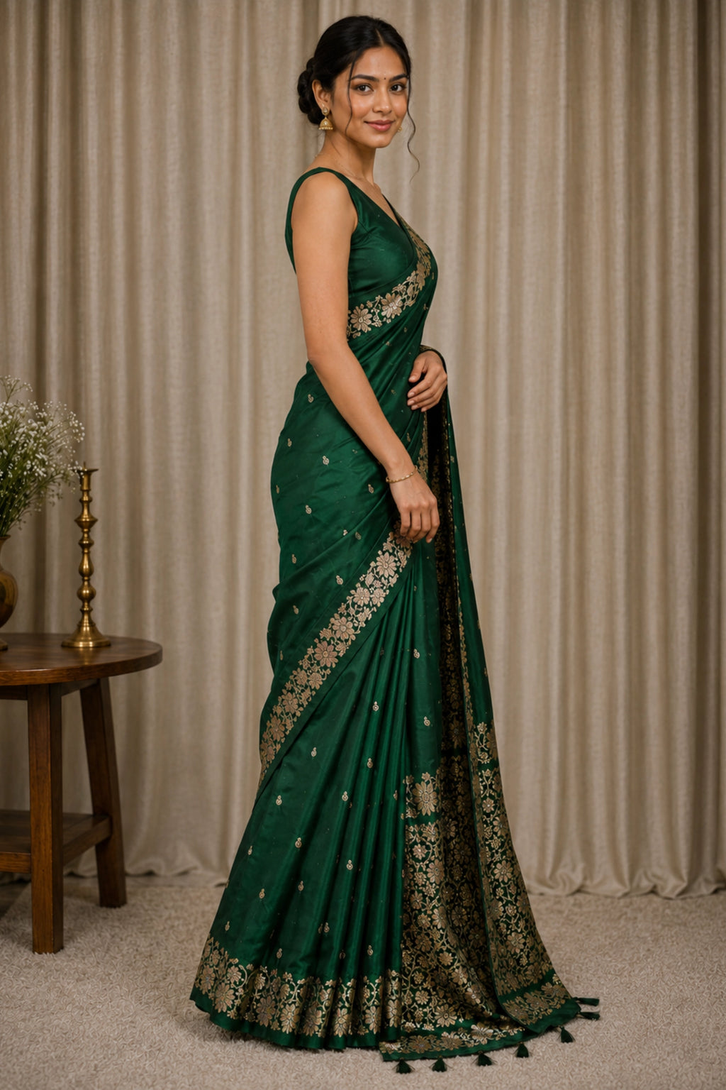 Emerald Heritage Zari Saree