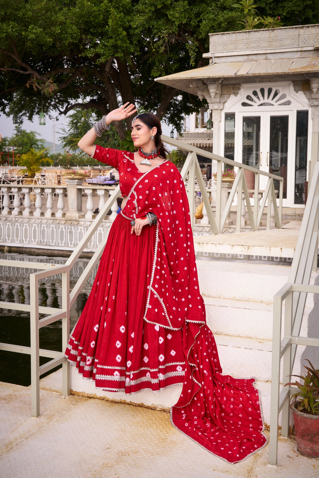 Red Festive Lehenga Set
