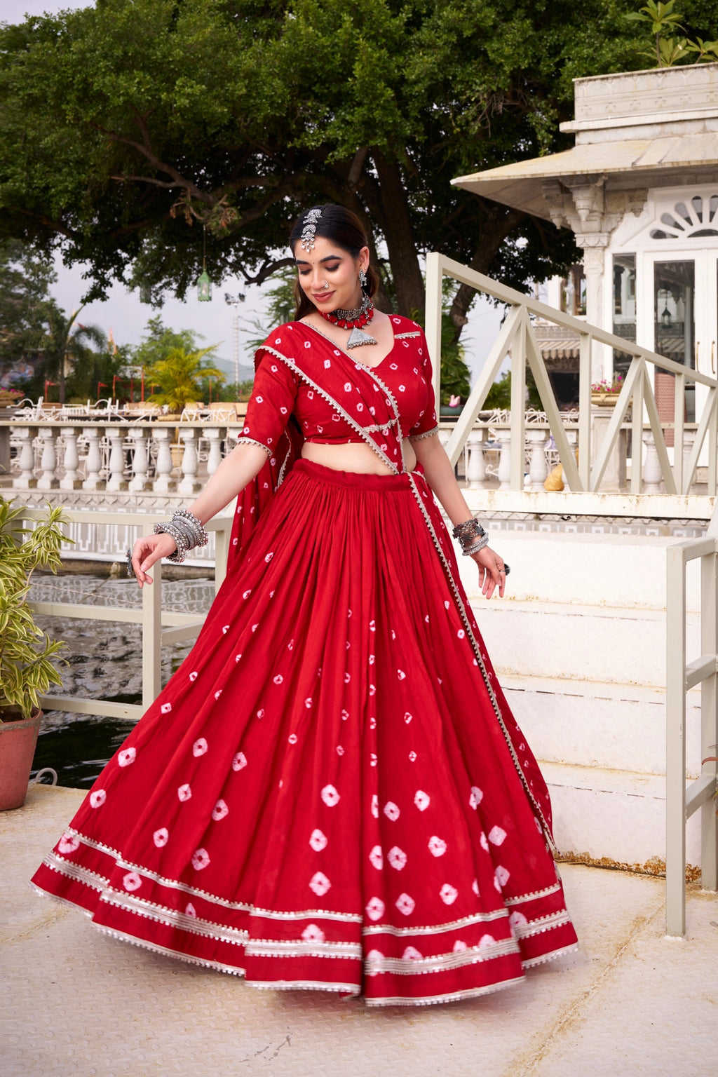 Red Festive Lehenga Set