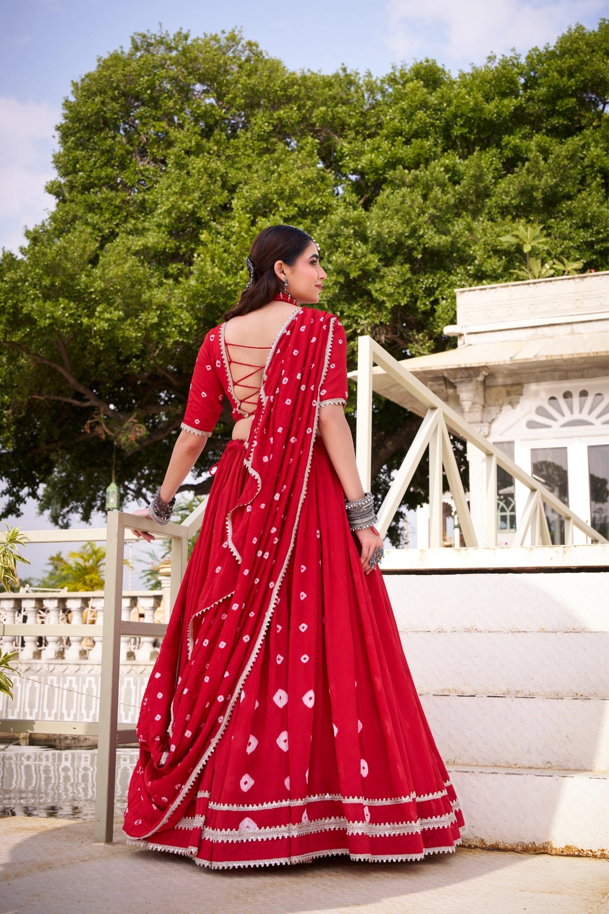 Red Festive Lehenga Set