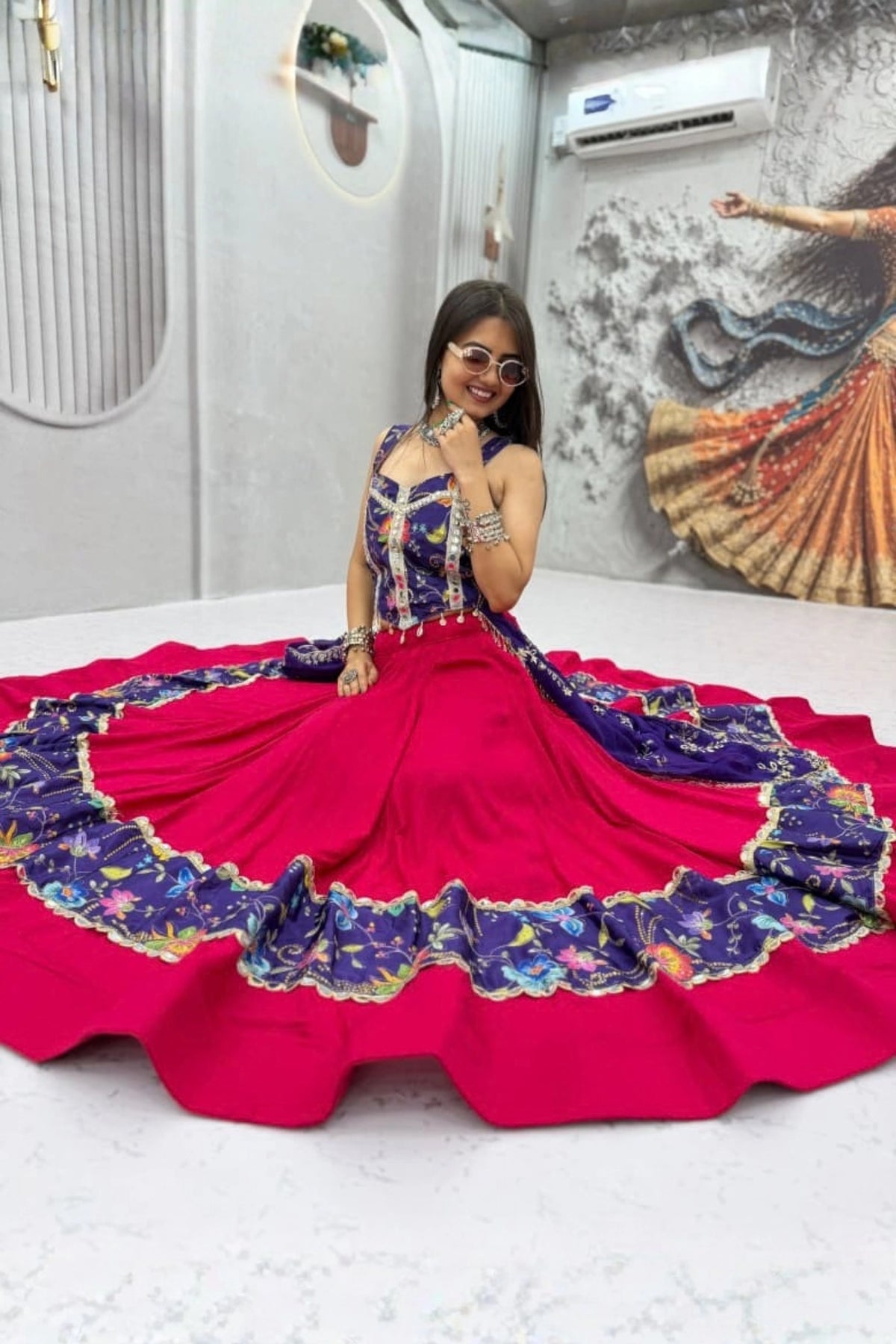 Pink & Purple Lehenga Set