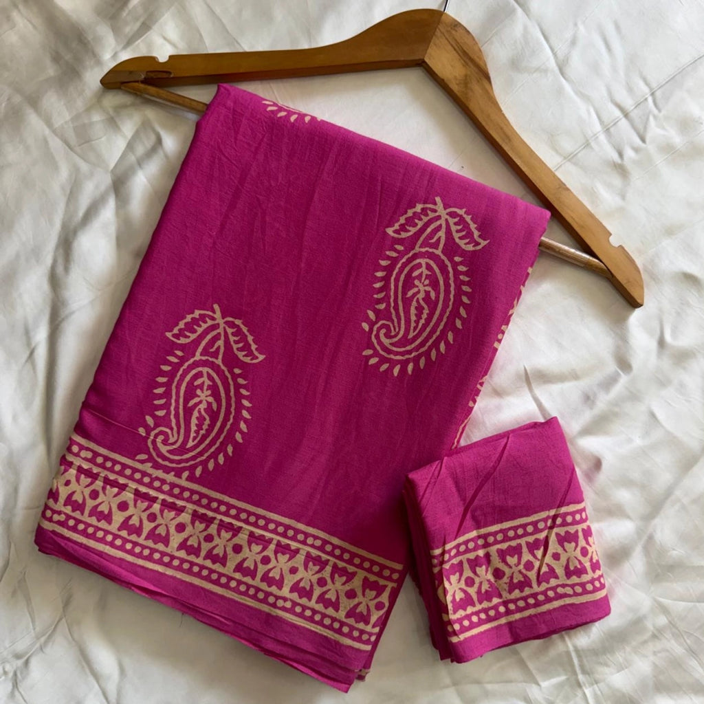 Rani Pink with Paisley Print