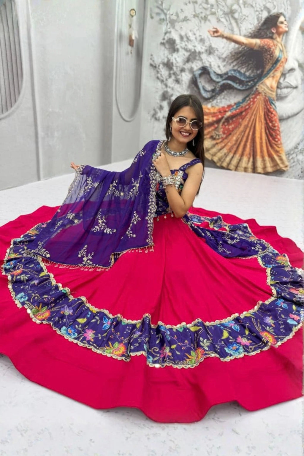 Pink & Purple Lehenga Set