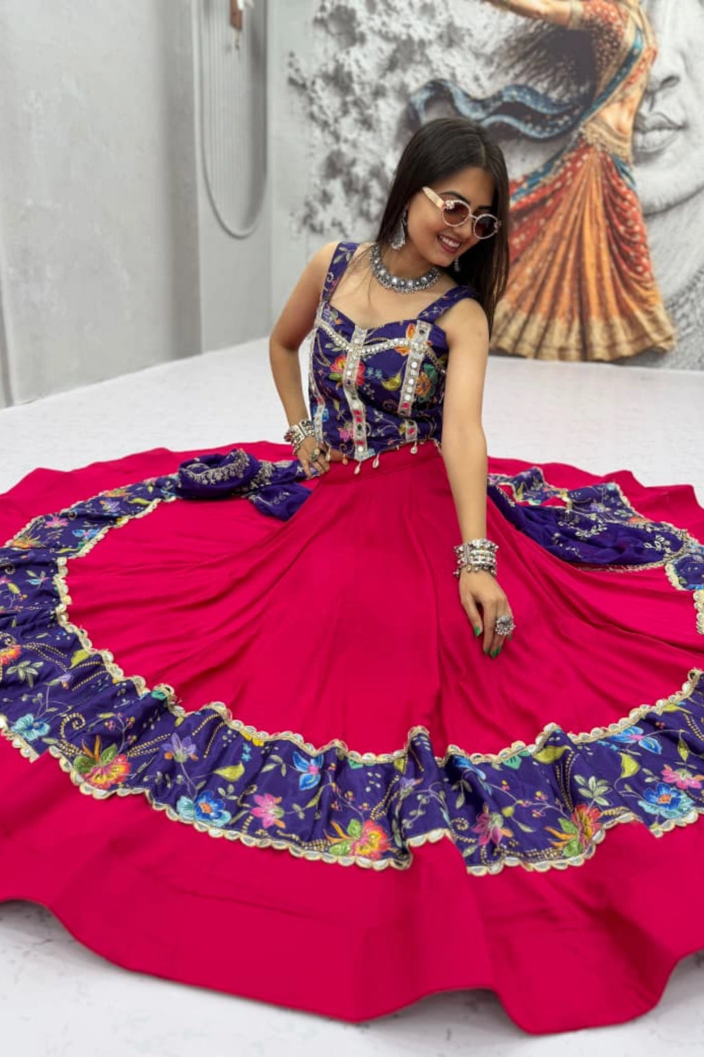 Pink & Purple Lehenga Set
