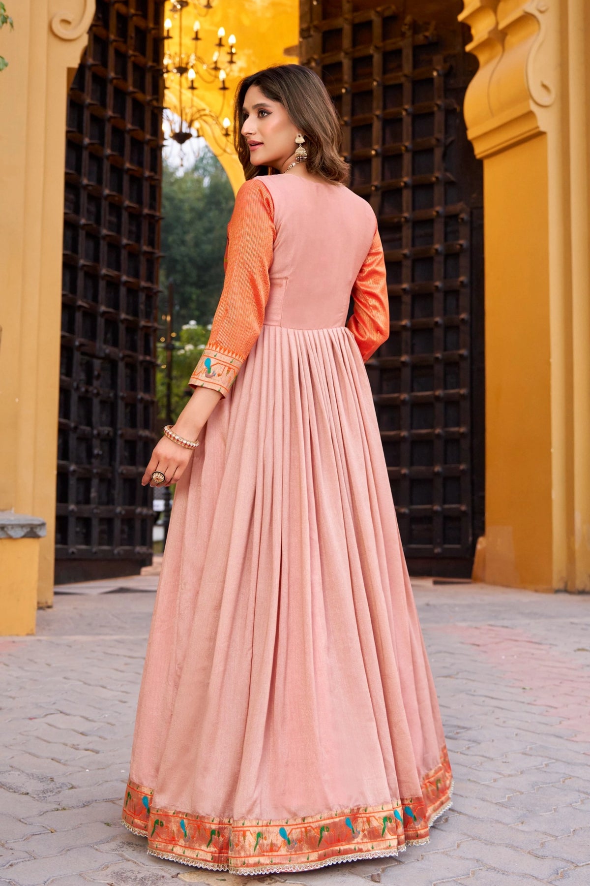 Rosewood Grace Vichitra Silk Long Dress